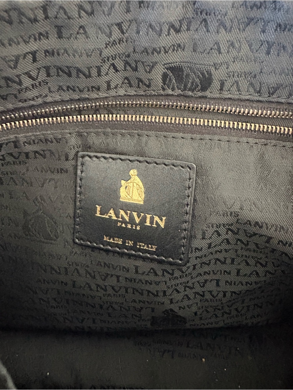 Lanvin Amalia Taupe Tan Lambskin Leather Quilted Chain Shoulder Bag Academia - Picture 9 of 14